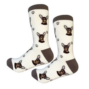 Chihuahua (black)  - Fun Unisex Socks - Crazy Pet Lover